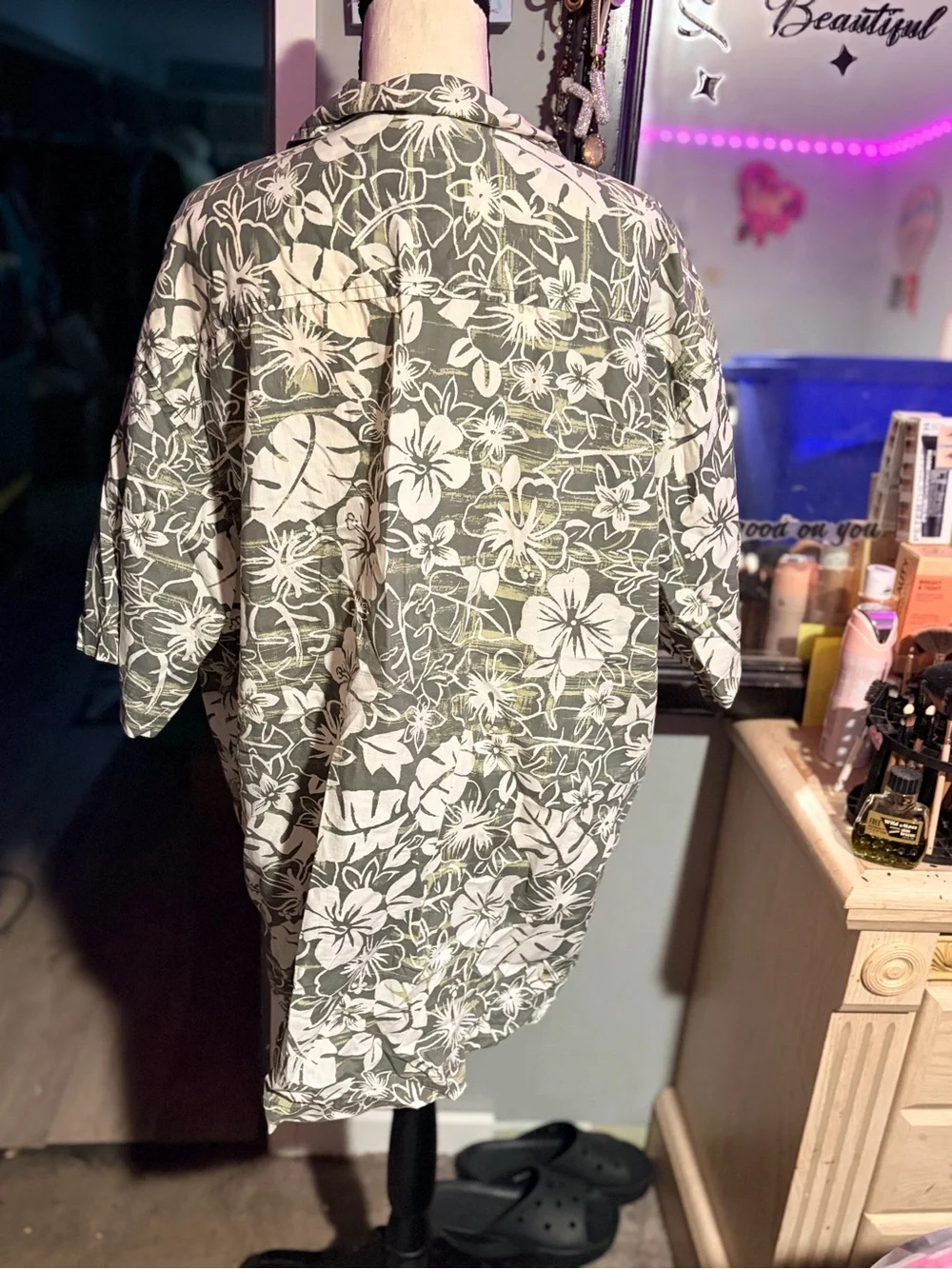 NWOT 2 Piece- Mens Tropical Shirt & Swim  Trunks Set - XL